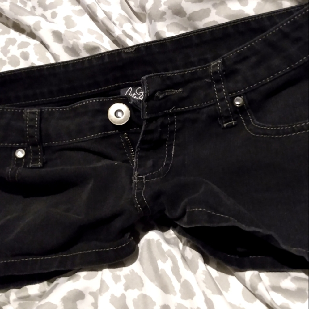 City Streets black denim shorty shorts - Picture 5 of 7